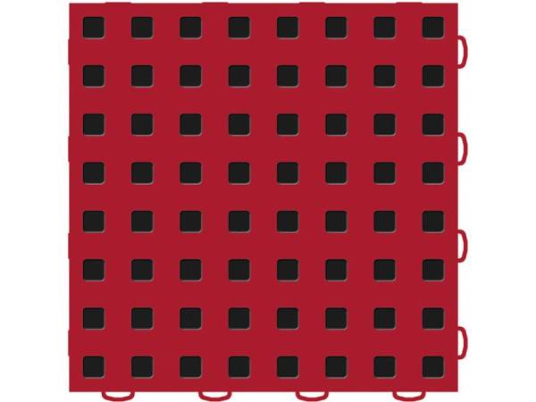WeatherTech - WeatherTech TechFloor - 12in X 12in Tiles - Red/Black **Order in Qtys of 10 | 51T1212 RD-BK - Image 1