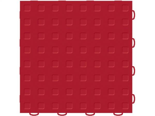 WeatherTech - WeatherTech TechFloor 12in x 12in Solid Floor Tile w/ Raised Squares - Red | 51T1212SS RD - Image 1
