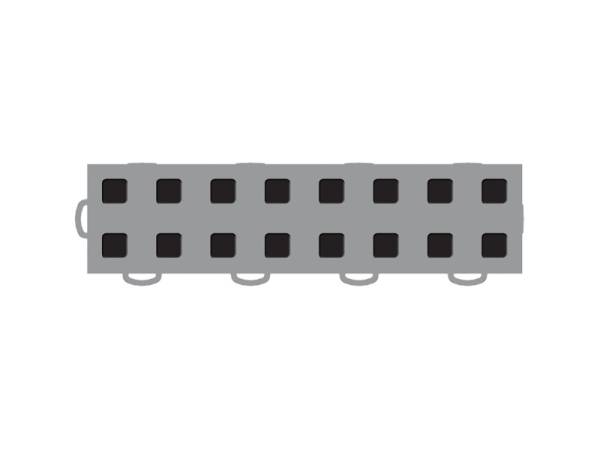 WeatherTech - WeatherTech TechFloor - 3in X 12in Tiles(Left Loop) - Grey/Black **Order in Qtys of 10 | 51T312LL GR-BK - Image 1