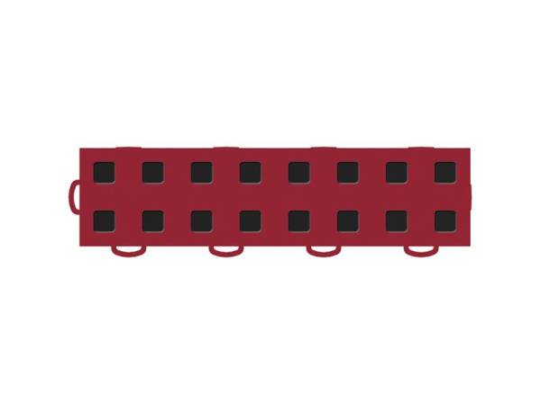 WeatherTech - WeatherTech TechFloor - 3in X 12in Tiles(Left Loop) - Red/Black **Order in Qtys of 10 | 51T312LL RD-BK - Image 1
