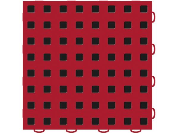 WeatherTech - WeatherTech TechFloor - 3in X 12in Tiles(Right Loop) - Red/Black **Order in Qtys of 10 | 51T312RL RD-BK - Image 1