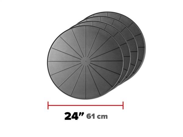 WeatherTech - WeatherTech Wheelstackers (24in. Round Coaster - Set of 4) - Black | 8AWSTK24B - Image 1