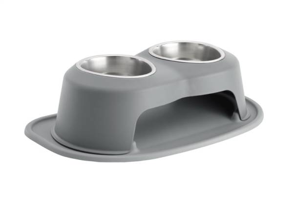 WeatherTech - WeatherTech Pet Feeding System Double High 32oz 6in. Stainless Bowl - Dark Grey | DHC3206DGDG - Image 1