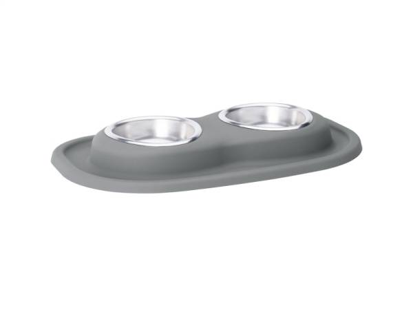 WeatherTech - WeatherTech Pet Feeding System Double Low 8oz 1in. Stainless Bowl - Dark Grey | DL0801DG - Image 1