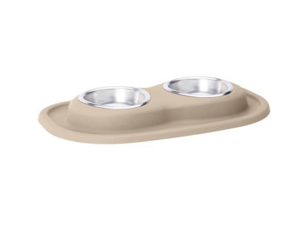 WeatherTech - WeatherTech Pet Feeding System Double Low 8oz 1in. Stainless Bowl - Tan | DL0801TN - Image 1