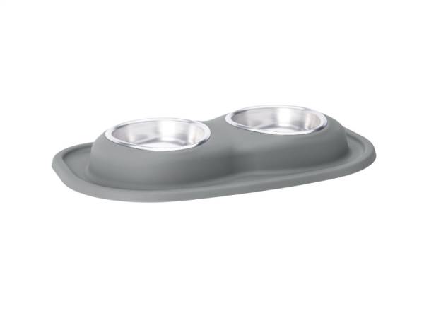 WeatherTech - WeatherTech Pet Feeding System Double Low 16oz 2in. Stainless Bowl - Dark Grey | DL1602DG - Image 1