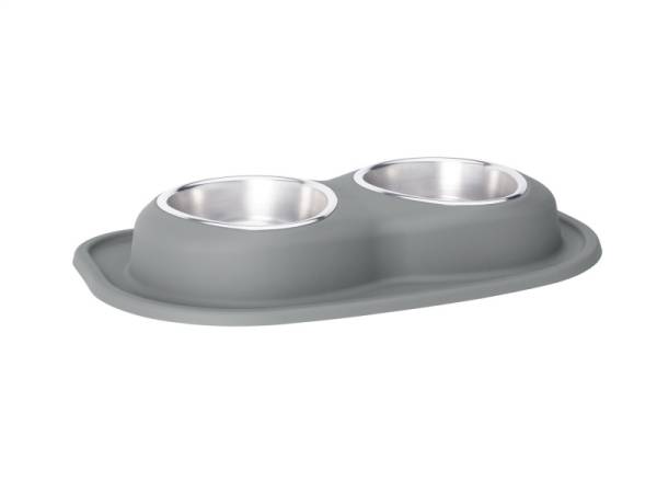 WeatherTech - WeatherTech Pet Feeding System Double Low 32oz 3in. Stainless Bowl - Dark Grey | DL3203DG - Image 1