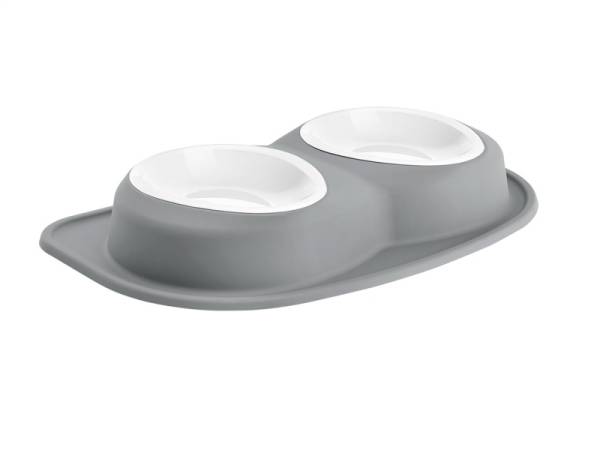 WeatherTech - WeatherTech Pet Feeding System Double Low 96oz 3in. Poly Bowl - Dark Grey | PDL9603DG - Image 1