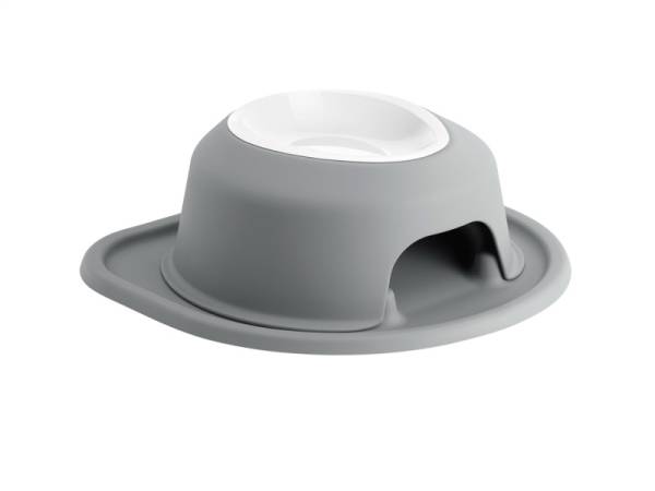 WeatherTech - WeatherTech Pet Feeding System Single High 16oz 4in. Poly Bowl - Dark Grey | PSH1604DGDG - Image 1