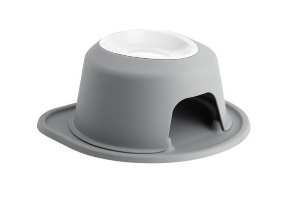 WeatherTech - WeatherTech Pet Feeding System Single High 32oz 6in. Poly Bowl - Dark Grey | PSH3206DGDG - Image 1