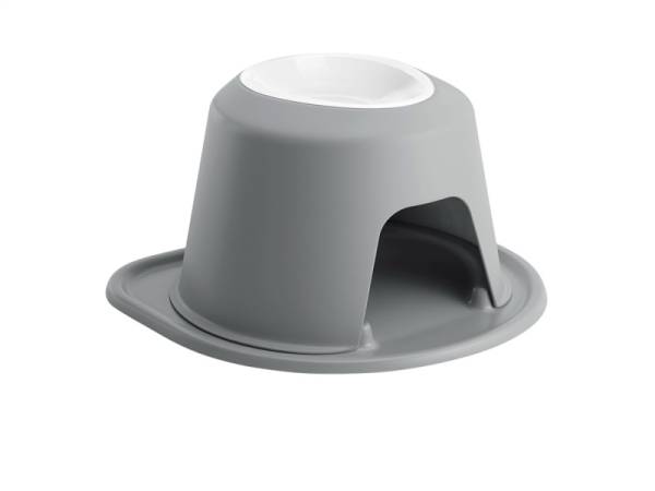 WeatherTech - WeatherTech Pet Feeding System Single High 32oz 8in. Poly Bowl - Dark Grey | PSH3208DGDG - Image 1