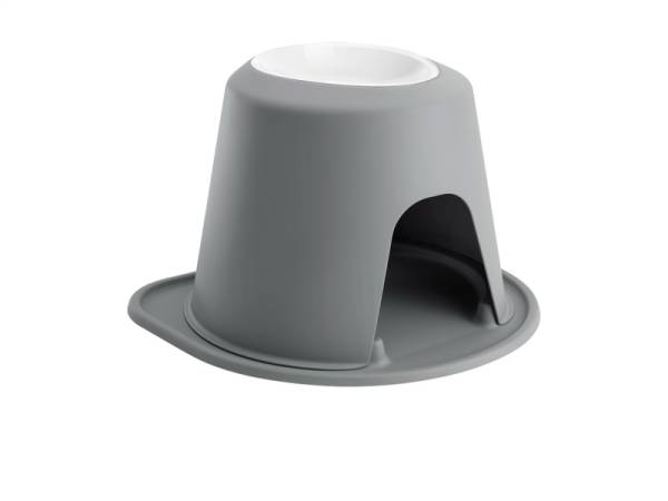 WeatherTech - WeatherTech Pet Feeding System Single High 64oz 10in. Poly Bowl - Dark Grey | PSH6410DGDG - Image 1