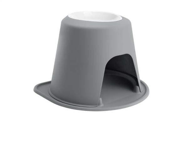 WeatherTech - WeatherTech Pet Feeding System Single High 96oz 14in. Poly Bowl - Dark Grey | PSH9614DGDG - Image 1