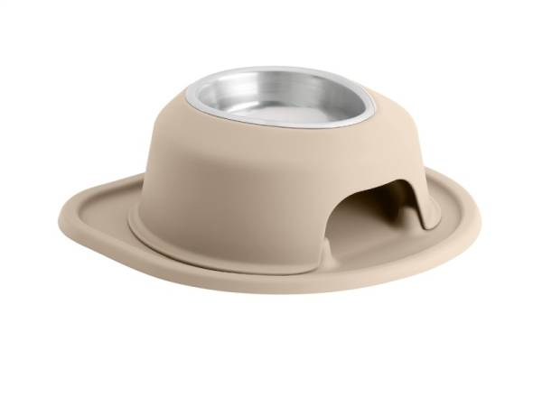 WeatherTech - WeatherTech Pet Feeding System Single High 16oz 4in. Stainless Bowl - Tan | SH1604TNTN - Image 1