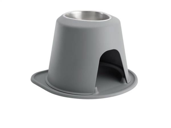 WeatherTech - WeatherTech Pet Feeding System Single High 64oz 10in. Stainless Bowl - Dark Grey | SH6410DGDG - Image 1