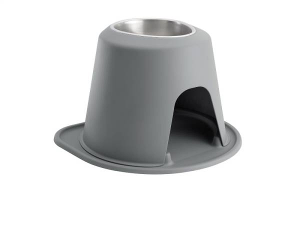 WeatherTech - WeatherTech Pet Feeding System Single High 64oz 12in. Stainless Bowl - Dark Grey | SH6412DGDG - Image 1
