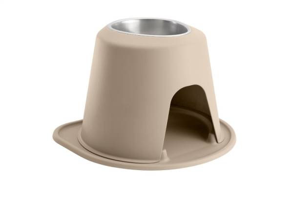 WeatherTech - WeatherTech Pet Feeding System Single High 64oz 12in. Stainless Bowl - Tan | SH6412TNTN - Image 1