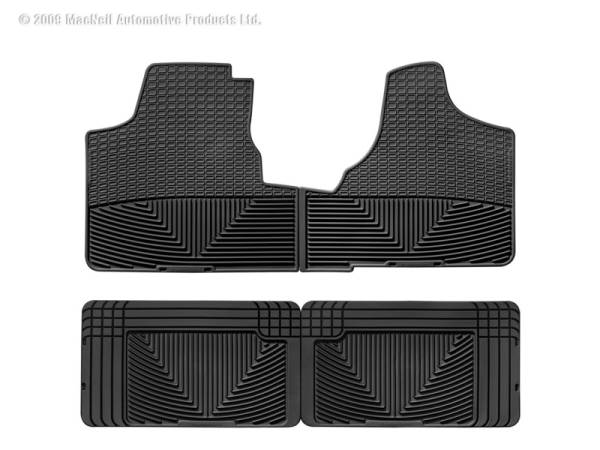 WeatherTech - Floor Mat Set FloorMat WeatherTech 96-00 Plymouth Voyager Front and Rear Rubber Mats - Black | W16-W25 - Image 1