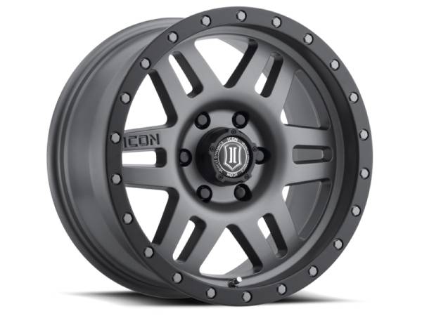 ICON - ICON Six Speed 17x8.5 5x150 25mm Offset 5.75in BS 116.5mm Bore Titanium Wheel | 1417855557TT - Image 1