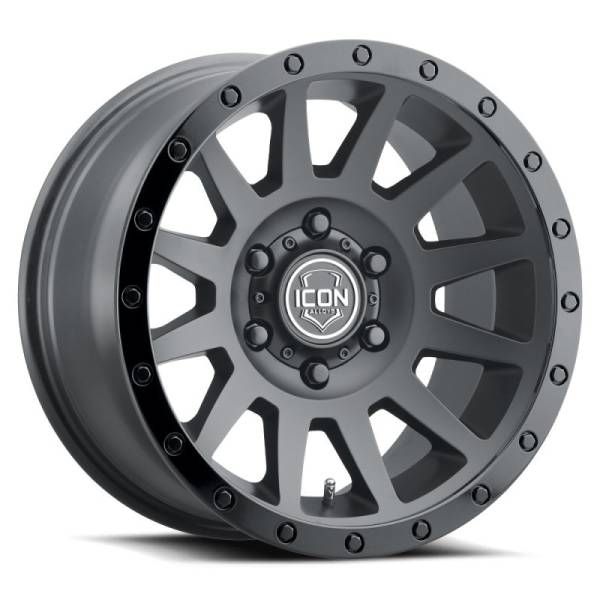ICON - ICON Compression 17x8.5 6x5.5 0mm Offset 4.75in BS 106.1mm Bore Double Black Wheel | 2017858347DB - Image 1