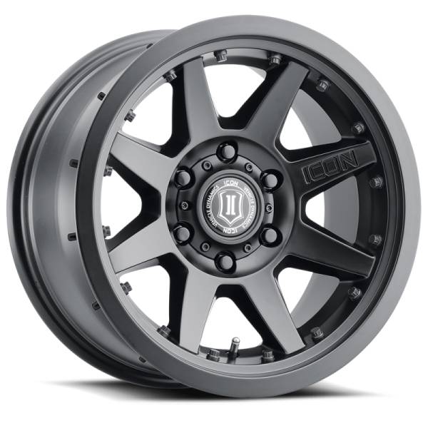 ICON - ICON Rebound Pro 17x8.5 6x5.5 25mm Offset 5.75in BS 95.1mm Bore Satin Black Wheel | 21817859057SB - Image 1