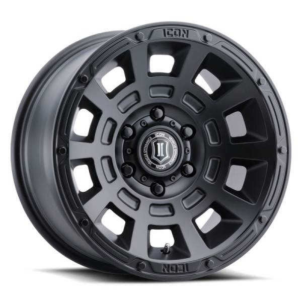 ICON - ICON Thrust 17x8.5 6x135 6mm Offset 5in BS Satin Black Wheel | 2817856350SB - Image 1