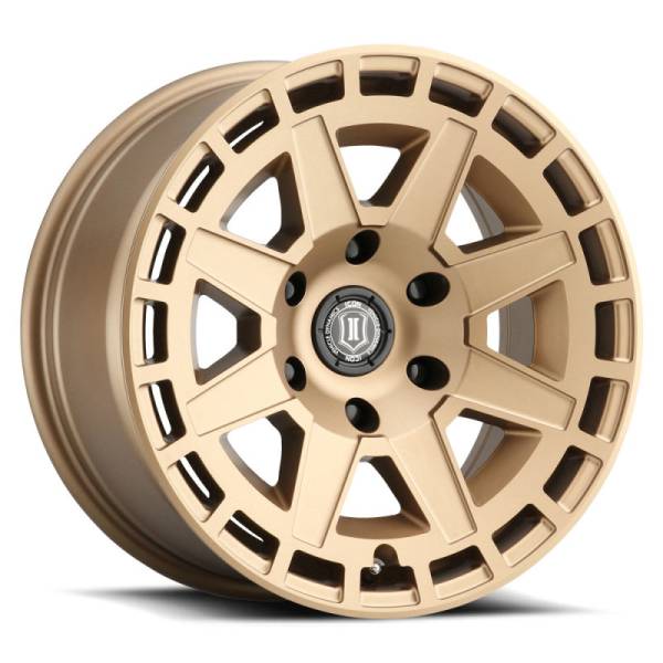 ICON - ICON Compass 17x8.5 6x5.5 0mm Offset 4.75in BS Satin Brass Wheel | 3217858347BS - Image 1