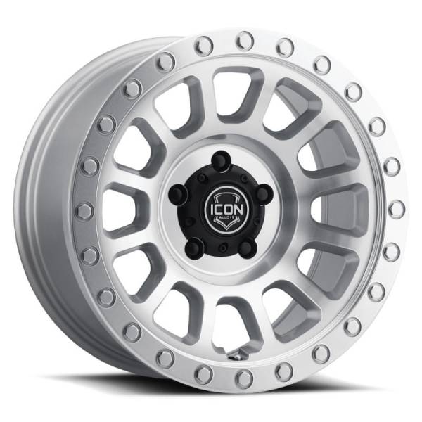 ICON - ICON Hulse 17 X 8.5 5 X 5 6mm Offset 4.5in BS Silver Machined | 8017857345SM - Image 1