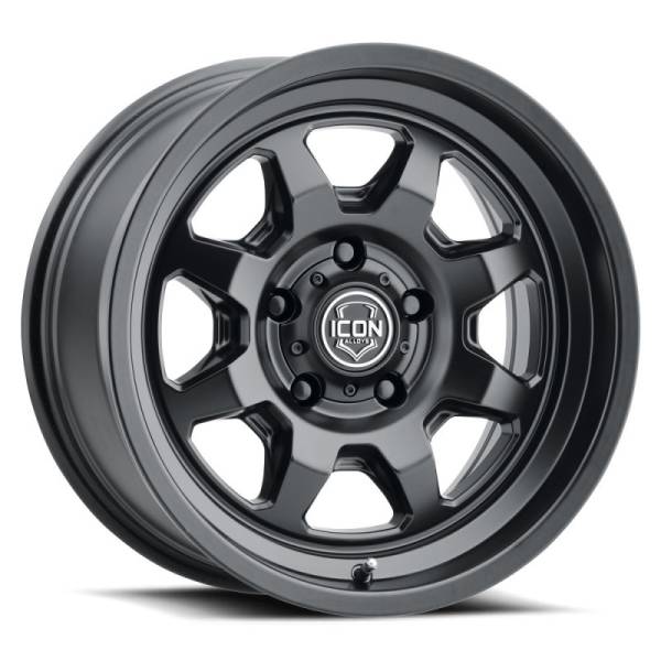 ICON - ICON Nuevo 17 X 8.5 6 X 5.5 0mm Offset 4.75in BS Satin Black | 8117858347SB - Image 1