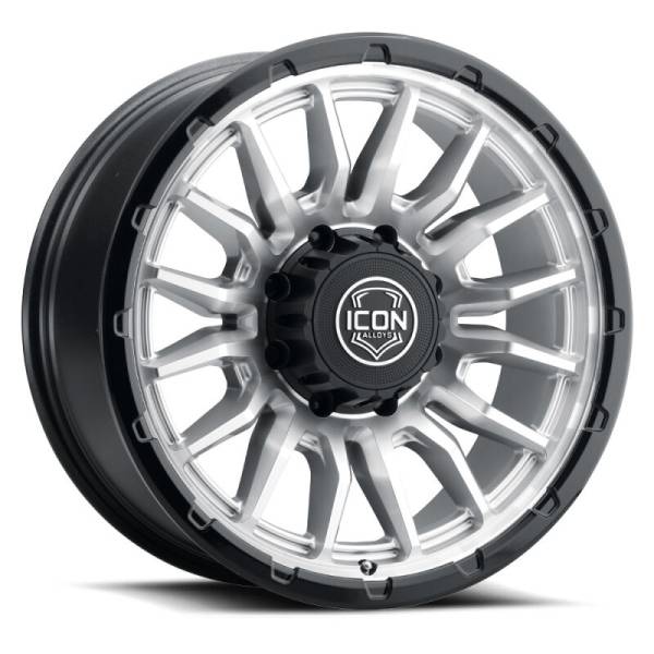 ICON - ICON Alloys Cajon 20x9 / 8x180 / 12mm / 5.5in BS Silver Machined Wheel w/ GB Lip | 8320908955SMGB - Image 1