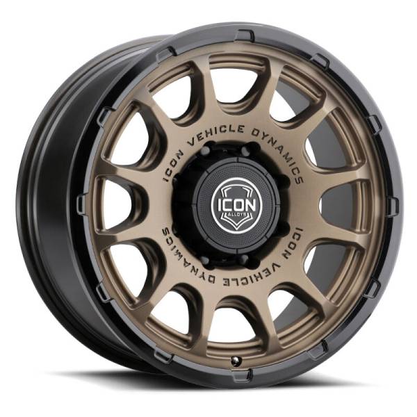 ICON - ICON Alloys Rancho 20x9 / 8x6.5 / 12mm / 5.5in BS Satin Bronze Wheel w/ Gloss Black Lip | 8420908055SBGB - Image 1