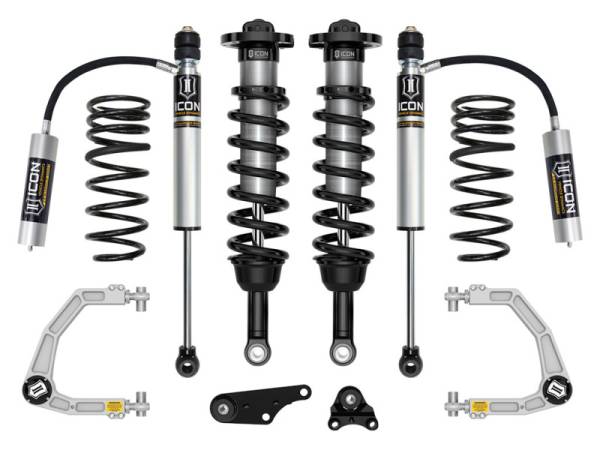 ICON - ICON 2024+ Toyota Tacoma 1.25in-3in Stage 3 Suspension System Billet w/ Triple Rate Spring | K53293S - Image 1