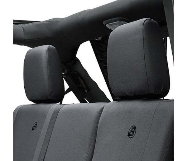 Bestop - Seat Covers - Jeep '07, '13-18 Wrangler JK 4-Door; Rear (Black Diamond) | 29284-35 - Image 1