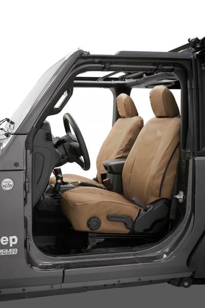 Seat Covers - Jeep '18-26 Wrangler JL 2-Door; Front (Tan) | 29293-04 - Image 1