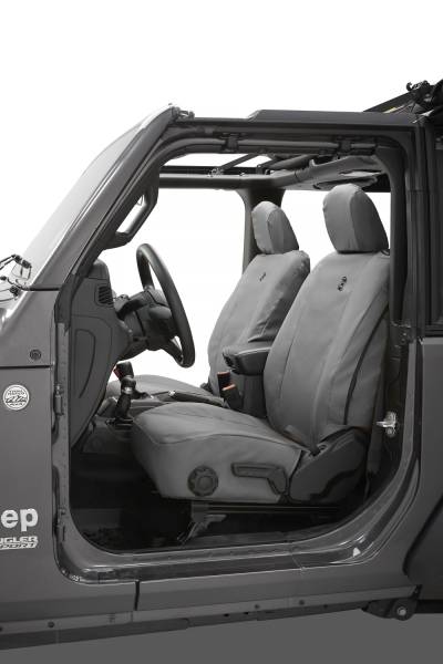 Seat Covers - Jeep '18-26 Wrangler JL 2-Door; Front (Charcoal) | 29293-09 - Image 1