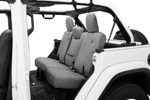 Seat Covers - Jeep '18-2023 Wrangler JL 4-Door; Exc. 4XE; Rear w/o Fold Down Arm Rest (Charcoal) | 29294-09 - Image 1