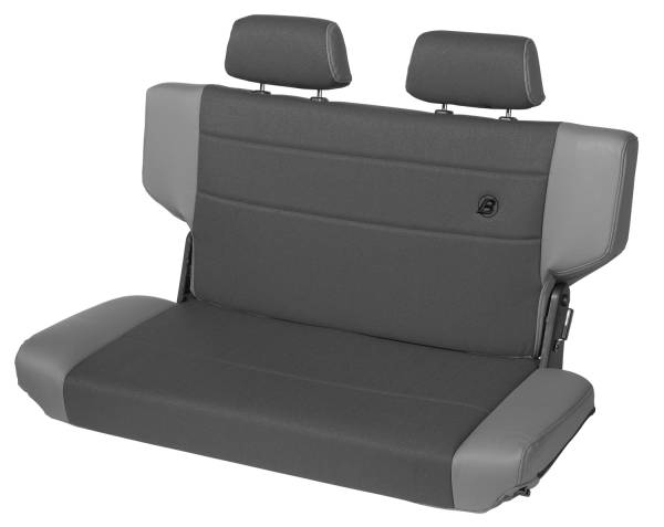 Trailmax II Fold-N-Tumble Seat - Jeep '97-06 Wrangler TJ; Rear (All Vinyl; Charcoal/Gray) | 39435-09 - Image 1
