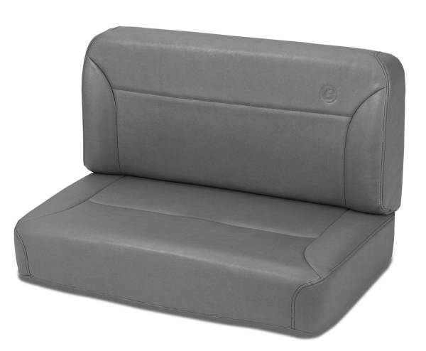 Trailmax II Fixed-Back Seat - Jeep '55-83 CJ5 / '76-86 CJ7 / '87-95 Wrangler YJ; Rear (All Vinyl; Charcoal/Gray) | 39437-09 - Image 1
