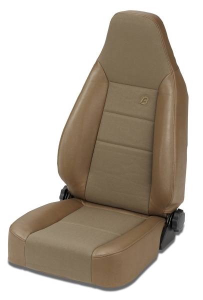 Bestop - Trailmax II Sport Seat - Jeep '76-86 CJ7 / 87-95 Wrangler YJ / 97-06 Wrangler TJ; Front (Center Fabric Insert; Spice) | 39438-37 - Image 1