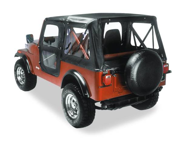 Replace-A-Top For OEM - Jeep '76-86 CJ7 (Black Crush; Clear Windows; Door Skins Included) | 51118-01 - Image 1