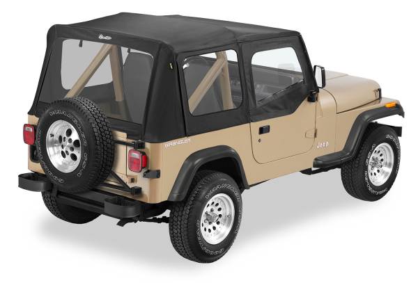 Replace-A-Top For OEM - Jeep '88-95 Wrangler YJ (Black Denim; Clear Windows; Door Skins Included) | 51120-15 - Image 1