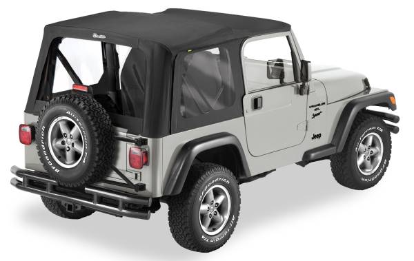 Bestop - Replace-A-Top For OEM - Jeep '97-02 Wrangler TJ (Black Denim; Clear Windows; No Door Skins Included) | 51127-15 - Image 1