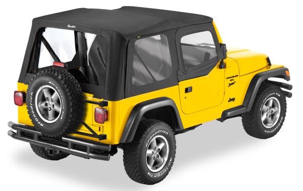 Bestop - Replace-A-Top For OEM - Jeep '03-06 Wrangler TJ Exc. Unlimited (Black Diamond; Clear Windows; Upper Door Skins Included) | 51128-35 - Image 1