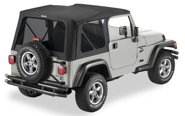 Bestop - Replace-A-Top For OEM - Jeep '97-02 Wrangler TJ (Black Denim; Tinted Windows; No Door Skins Included) | 51180-15 - Image 1