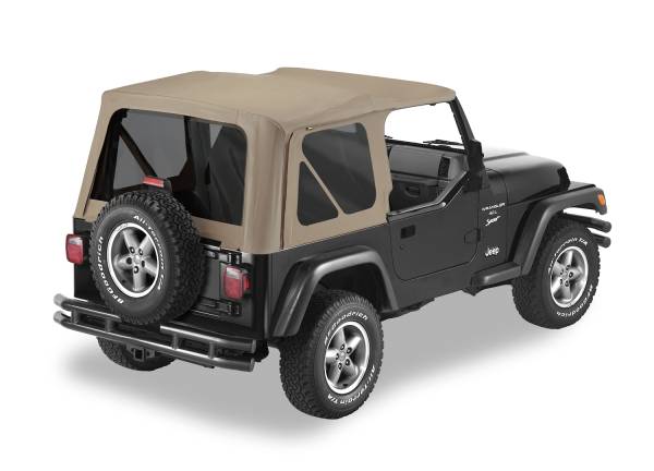 Bestop - Replace-A-Top For OEM - Jeep '97-02 Wrangler TJ (Dark Tan; Tinted Windows; No Door Skins Included) | 51180-33 - Image 1