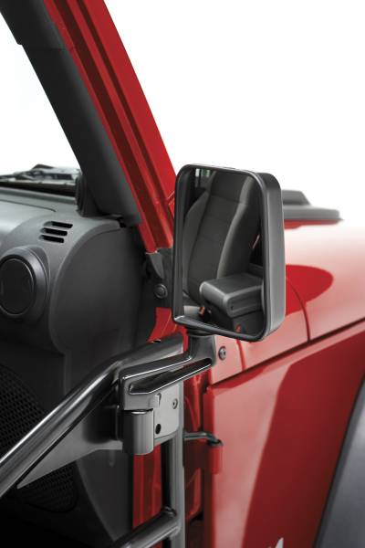 Door Mirror Set - Jeep '87-95 Wrangler YJ / '97-06 Wrangler TJ (Black; Cast Aluminum) | 51262-01 - Image 1