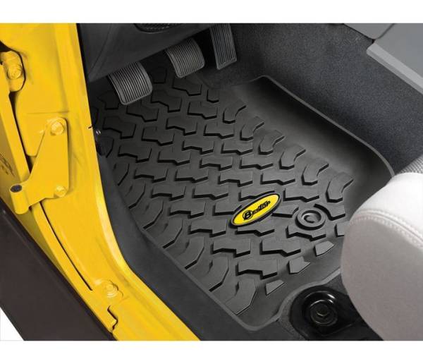 Bestop - Floor Mats - Jeep '07-13 Wrangler JK; Front (Black) | 51500-01 - Image 1