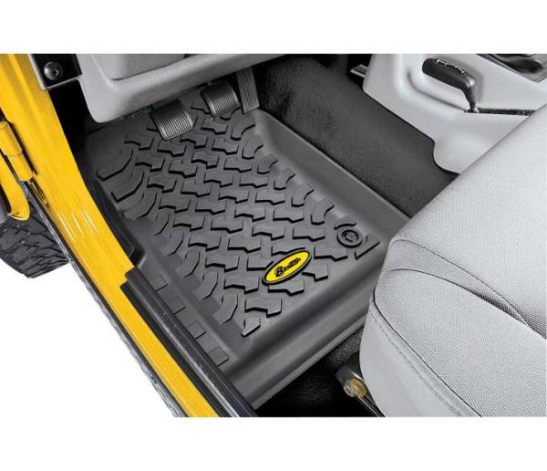 Floor Mats - Jeep '97-06 Wrangler TJ; Front (Black) | 51509-01 - Image 1
