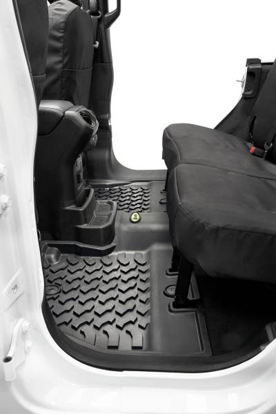 Bestop - Floor Mats - Jeep '18-26 Wrangler JL 4-Door; Exc. 4XE; Rear (Black) | 51515-01 - Image 1