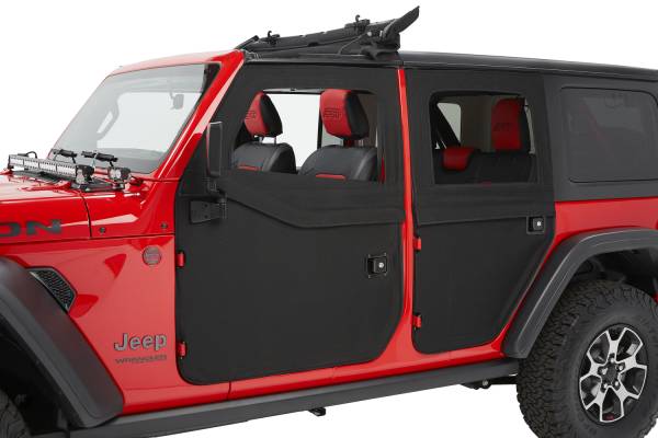 Full Fabric Doors - Jeep '20-26 Gladiator / '18-26 Wrangler JL (Rear; Black Diamond) | 51751-35 - Image 1